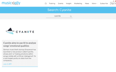 Music Ally features: “Cyanite aims to use AI to analyse songs’ emotional qualities”