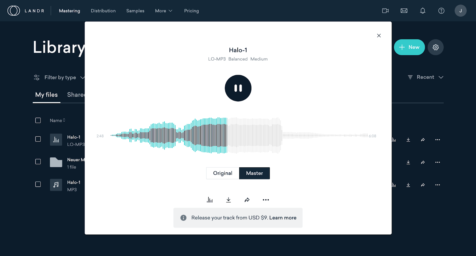 mastering landr