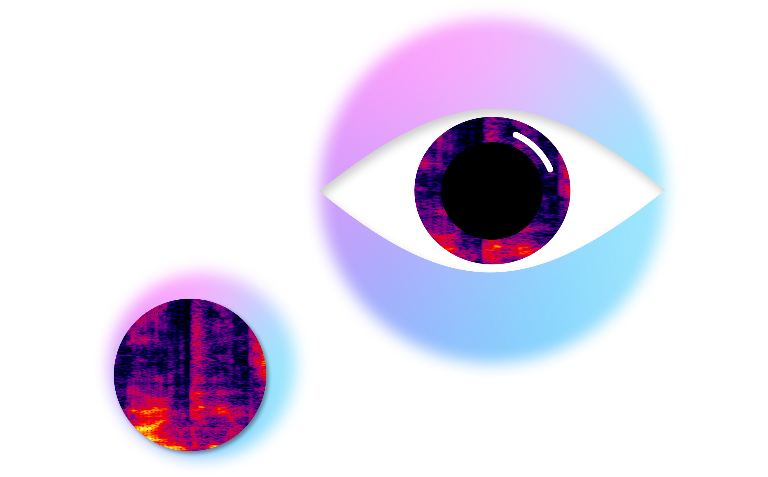 Computer Vision A minimalist illustration of a rocket with a sleek white body, black fins, and a circular window with a gradient purple and blue hue.