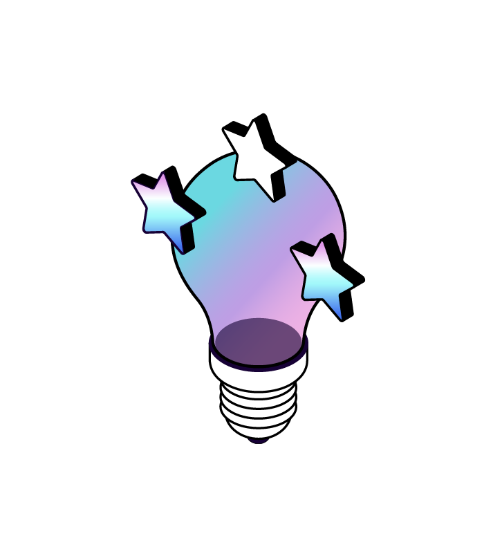 Innovation Clip Art Pictogram of a lightbulb