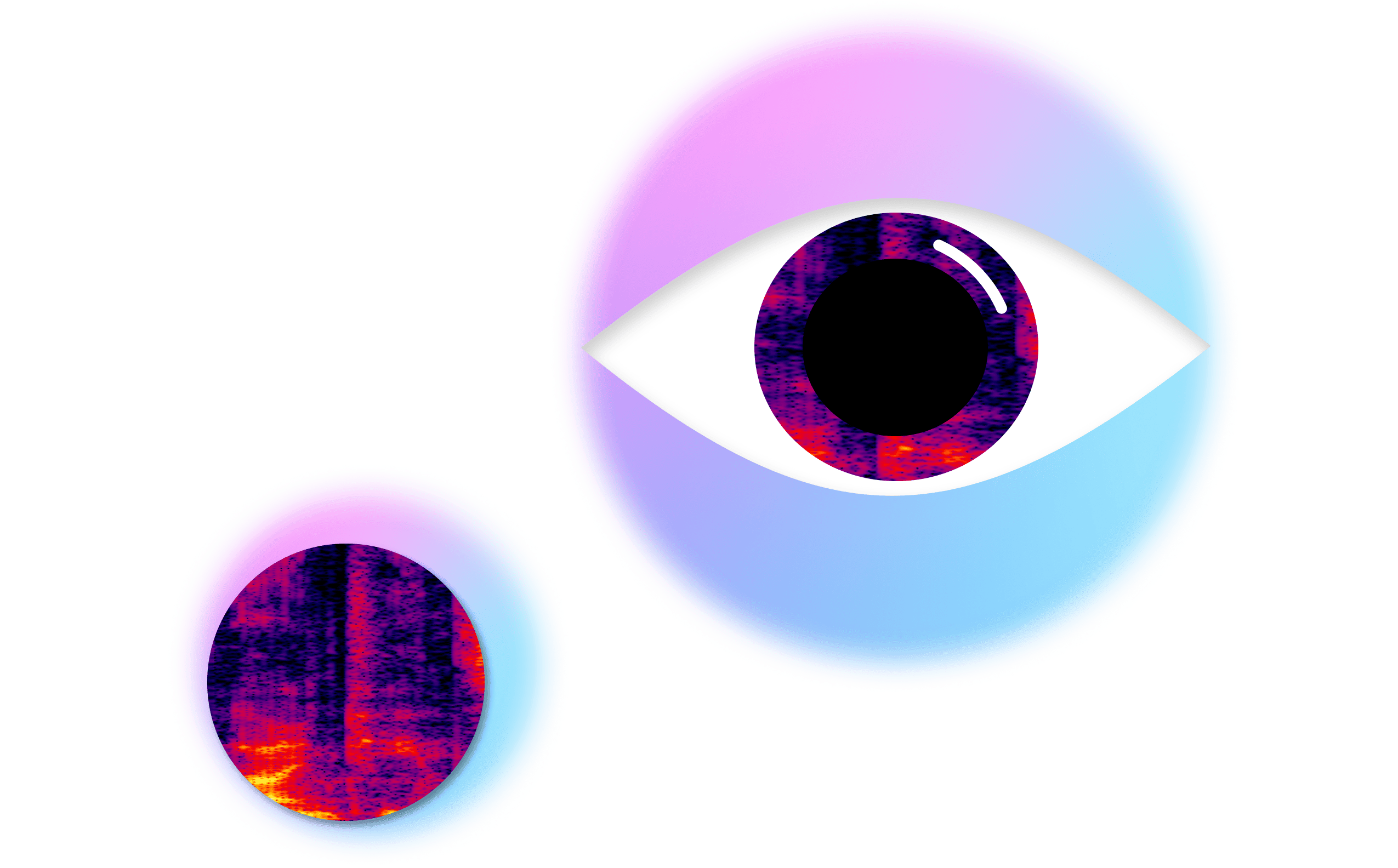 How Music Tagging Works - Step 2 A minimalist illustration of a rocket with a sleek white body, black fins, and a circular window with a gradient purple and blue hue.