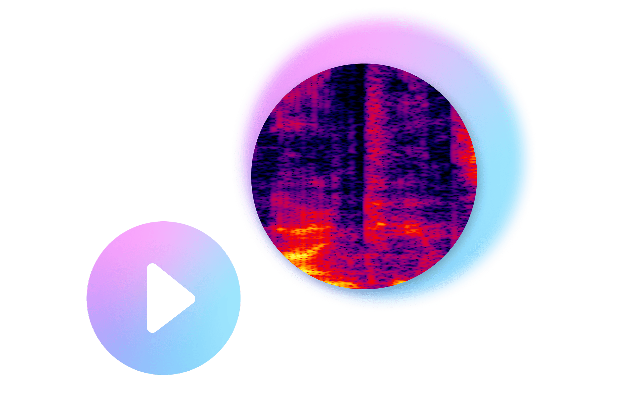 How Music Tagging Works - Step 1 A minimalist illustration of a rocket with a sleek white body, black fins, and a circular window with a gradient purple and blue hue.