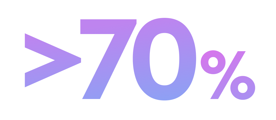 A minimalist illustration of a rocket with a sleek white body, black fins, and a circular window with a gradient purple and blue hue.